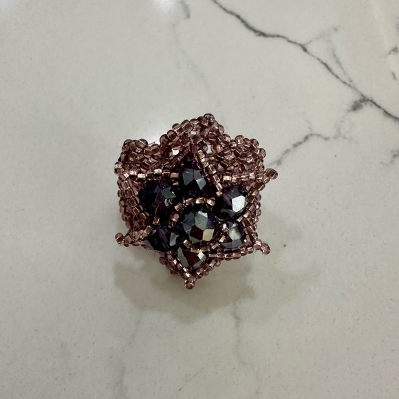 Dark Purple Beaded Jewelry Set - Picture 4 of 6